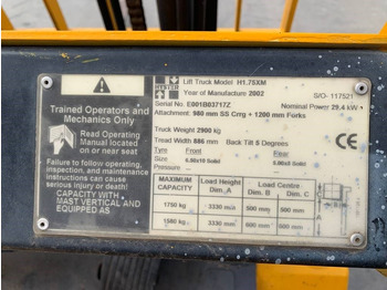 Hyster H 1.75 XM  en crédit-bail Hyster H 1.75 XM: photos 3