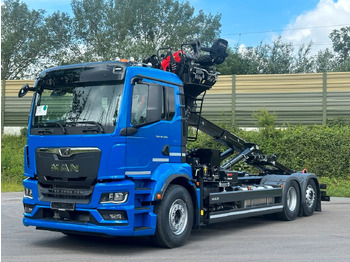 Camion ampliroll, Camion grue MAN TGS 26.480 6x2 Abrollkipper + Kran EPSILON: photos 2