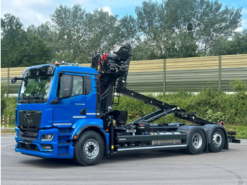 Camion ampliroll, Camion grue MAN TGS 26.480 6x2 Abrollkipper + Kran EPSILON: photos 3