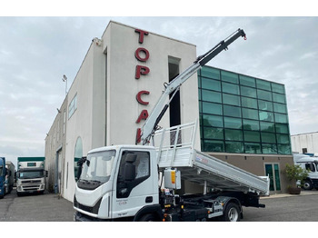 Camion benne, Camion grue IVECO EUROCARGO 75E16 2019 RIBALTABILE E GRU: photos 2