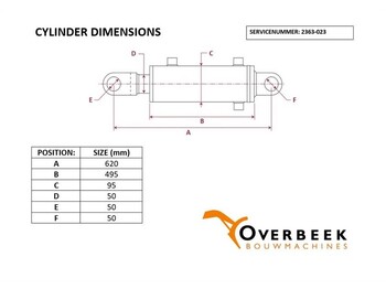 Hydraulique pour Engins de chantier JCB 426E AGRI HT - Steering cylinder/Lenkzylinder: photos 4