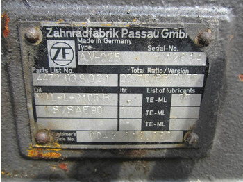 Essieu et pièces pour Engins de chantier Zettelmeyer ZL502-ZF AV-225 - 4472039021-Axle/Achse/As: photos 3