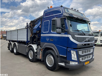 Camion benne, Camion grue Volvo FM 500 Euro 6 HMF 50 Tonmeter laadkraan + Fly-Jib: photos 5