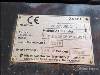 Pelle sur chenille 2018 Hitachi ZX225USLC-6 Tracked Excavator: photos 2