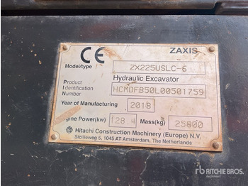Pelle sur chenille 2018 Hitachi ZX225USLC-6 Tracked Excavator: photos 3