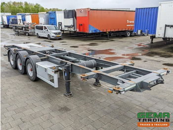 Semi-remorque porte-conteneur/ Caisse mobile Burg BPO 12-27 3-Assen BPW ADR EX/II EX/III FL OX AT - Trommelremmen - 20/30FT TankChassis - RVS Driptray/Toolbox (O1824): photos 3