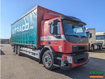 Camion à rideaux coulissants Volvo FE 280 6x2 Slaapcab Euro6 - BDF / SchuifzeilenBak 7.5M + Laadklep 1500KG - Rongpotten/Rongen: photos 2