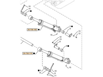 Vérin hydraulique CASE