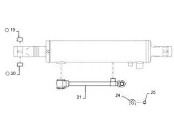 Vérin hydraulique CASE