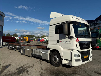Camion porte-conteneur/ Caisse mobile MAN TGS 18.420 EURO 6 + KRONE 2 AXLE + 2x DHOLLANDIA LIFT: photos 3