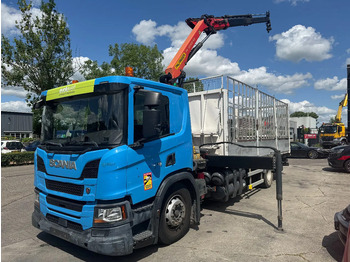 Camion plateau, Camion grue Scania P280 4X2 EURO 6 PALFINGER PK12002 + REMOTE CONTROL: photos 2