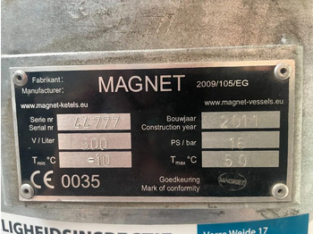 Compresseur d'air Magnet 500L gegalvaniseerde verticale luchtketel 16 Bar: photos 4