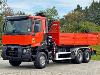 Camion benne, Camion grue Renault K 380 * HIAB 144 BS - 3 HIDUO + FUNK * 6x4 * TOP: photos 4