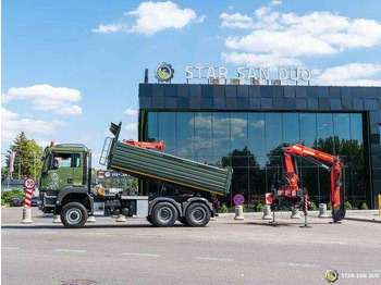 Camion benne, Camion grue MAN TGS 35.480 PALFINGER PK 20002 HDS Grapple Tippe: photos 4