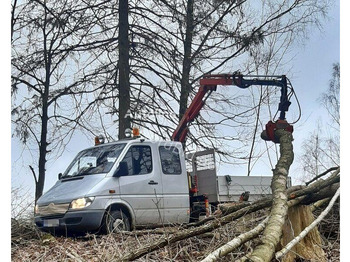 Camion benne, Camion grue Mercedes-Benz 413 - Doka tipper+crane with gripper: photos 3
