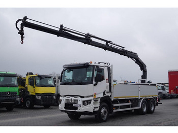 Camion plateau, Camion grue Renault C 380 / 6x4 / SKRZYNIOWY 6,6 m / + HDS HIAB 188 x-hiduo wysów: 1: photos 2