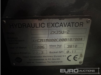 Mini pelle HITACHI ZX35