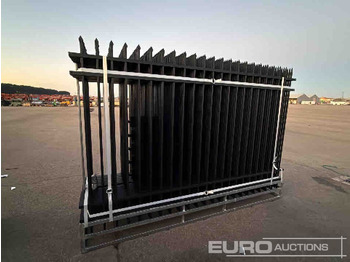 Outil/ Équipement neuf Unused 2025 KMY Industrial Iron Site Fence, Qty (20 of) Fence Panels, (20 of) Posts (W10XH6') Powder Coated Surface: photos 5
