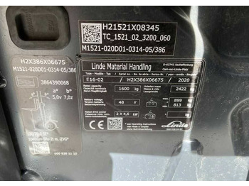 Chariot élévateur électrique Linde E16-02: photos 4