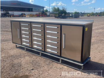 Matériel de chantier Unused 10' Stainless Steel Tool Box,18 Drawers, 2 Cabinets: photos 3