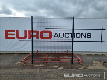 Matériel de chantier Unused Galvanised & Powder Coated Heavy Duty (5mm) Wire Mesh Fencing, 25 x H2.4m x W2.2m Panels, 26 x 60mm x 60mm x3m Posts, with Fittings (Green): photos 2