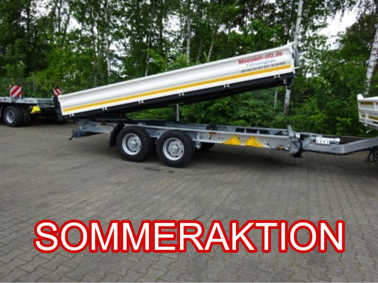 Möslein TTD 11 Weiß neuer Tandem 3- Seitenkipper Tieflader-- Neufahrzeug -- - Remorque benne: photos 1 Möslein TTD 11 Weiß neuer Tandem 3- Seitenkipper Tieflader-- Neufahrzeug -- - Remorque benne: photos 1