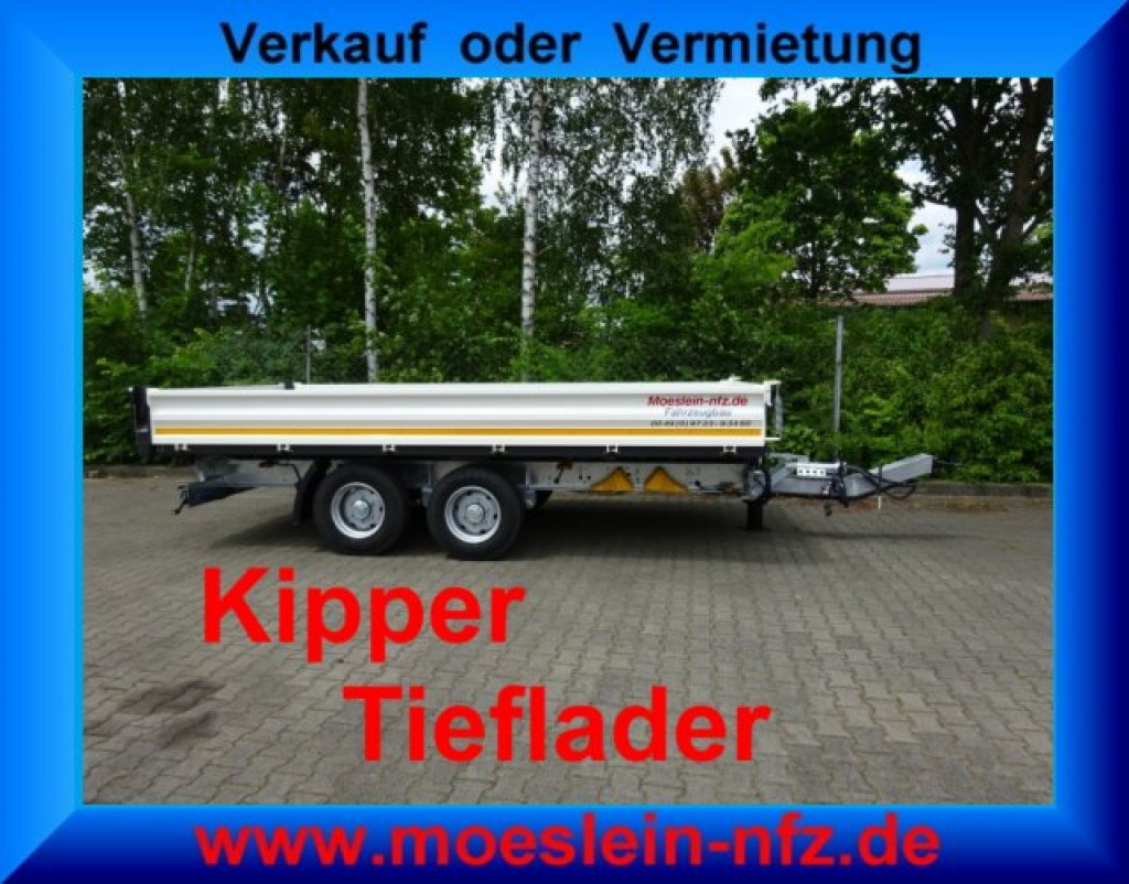 Möslein TTD 11 Weiß neuer Tandem 3- Seitenkipper Tieflader-- Neufahrzeug -- - Remorque benne: photos 1 Möslein TTD 11 Weiß neuer Tandem 3- Seitenkipper Tieflader-- Neufahrzeug -- - Remorque benne: photos 1