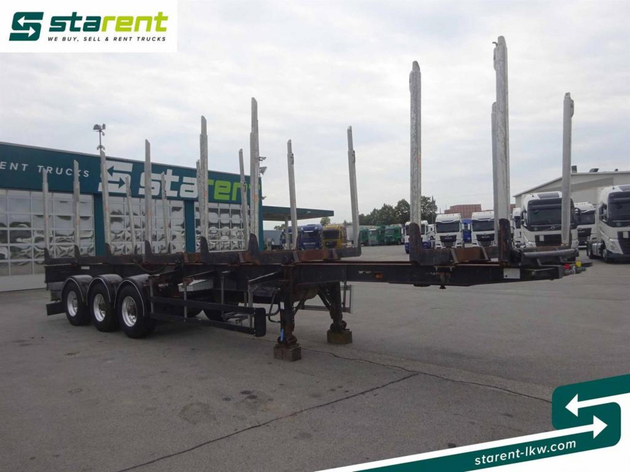 Hangler Holzrungen Auflieger Exte Rungen Lift-A Lenkachse - Semi-remorque grumier: photos 3 Hangler Holzrungen Auflieger Exte Rungen Lift-A Lenkachse - Semi-remorque grumier: photos 3