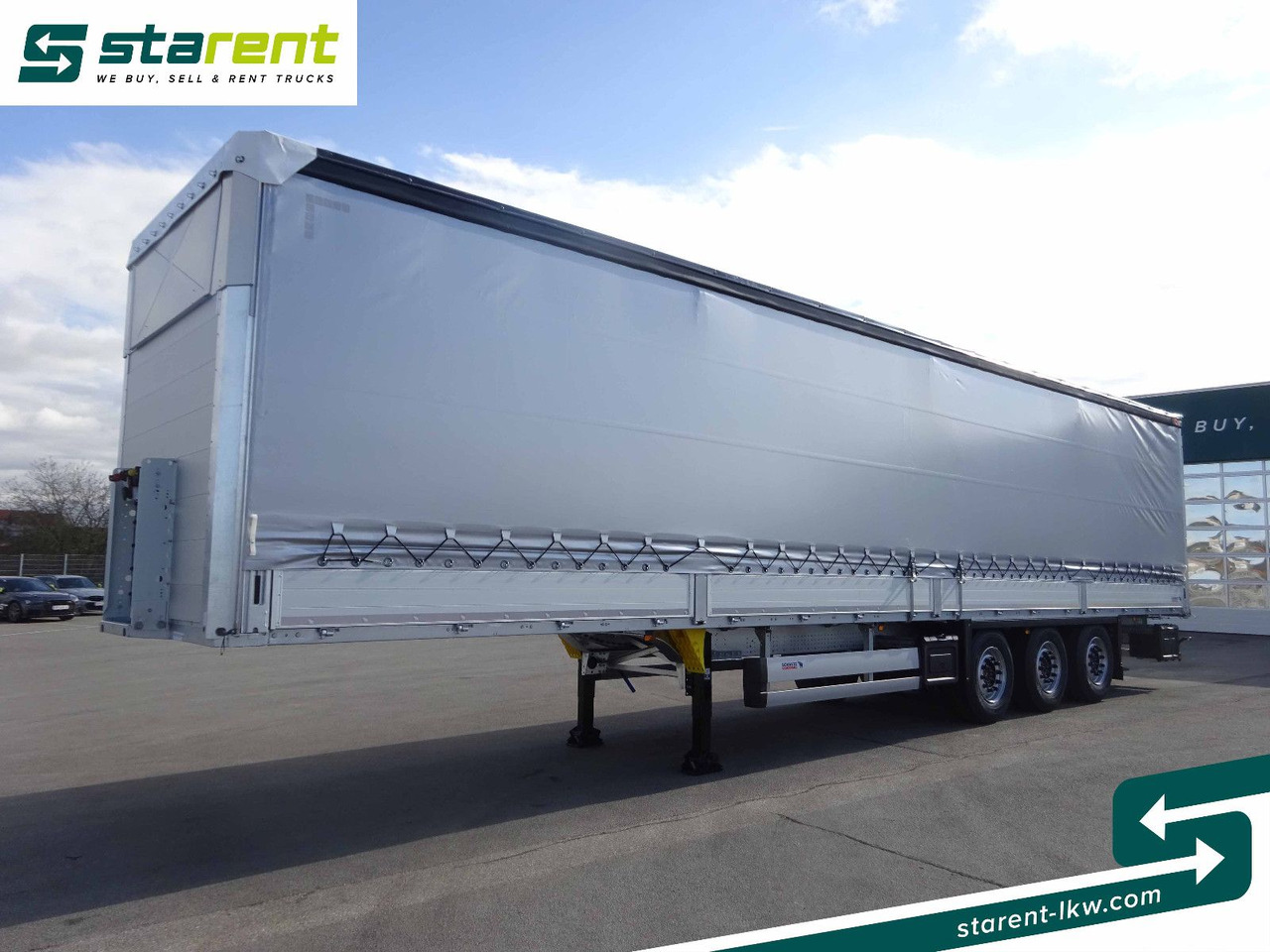 Schmitz Cargobull Tautliner, Bordwand 60cm, Hubdach, Liftachse - Semi-remorque rideaux coulissants: photos 1 Schmitz Cargobull Tautliner, Bordwand 60cm, Hubdach, Liftachse - Semi-remorque rideaux coulissants: photos 1