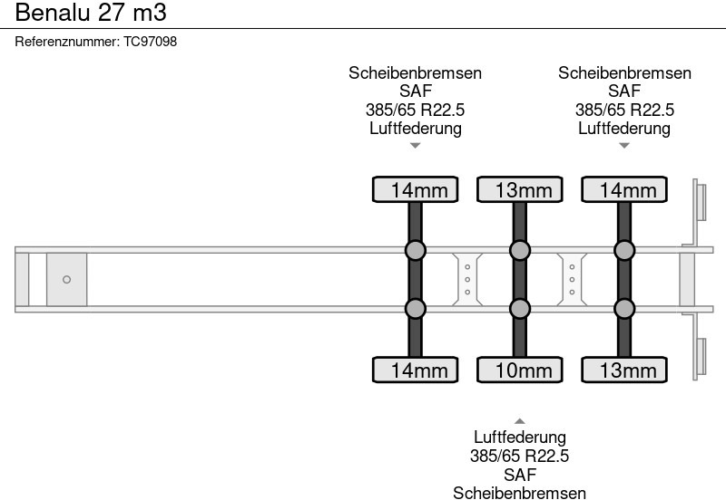 Benalu 27 m3 - Semi-remorque benne: photos 5 Benalu 27 m3 - Semi-remorque benne: photos 5