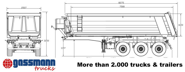 Semi-remorque benne neuf Euro ATM 24, HARDOX Stahlmulde ca. 27m³,: photos 6