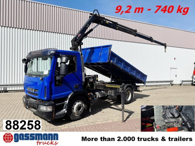 Iveco EuroCargo ML120E28K 4x2 mit Kran Hiab XS088 ES-3 - Camion benne, Camion grue: photos 1 Iveco EuroCargo ML120E28K 4x2 mit Kran Hiab XS088 ES-3 - Camion benne, Camion grue: photos 1
