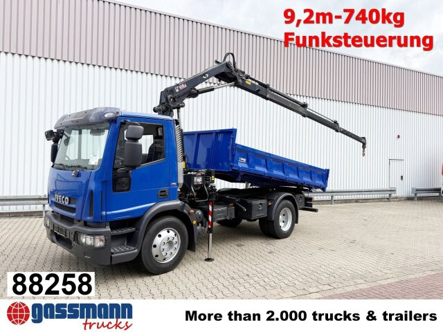 Iveco EuroCargo ML120E28K 4x2 mit Kran Hiab XS088 ES-3 - Camion benne, Camion grue: photos 1 Iveco EuroCargo ML120E28K 4x2 mit Kran Hiab XS088 ES-3 - Camion benne, Camion grue: photos 1