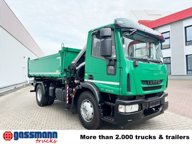 Camion benne, Camion grue Iveco EuroCargo ML160E28 4x2 mit Kran Hiab XS 088 ES-2: photos 10