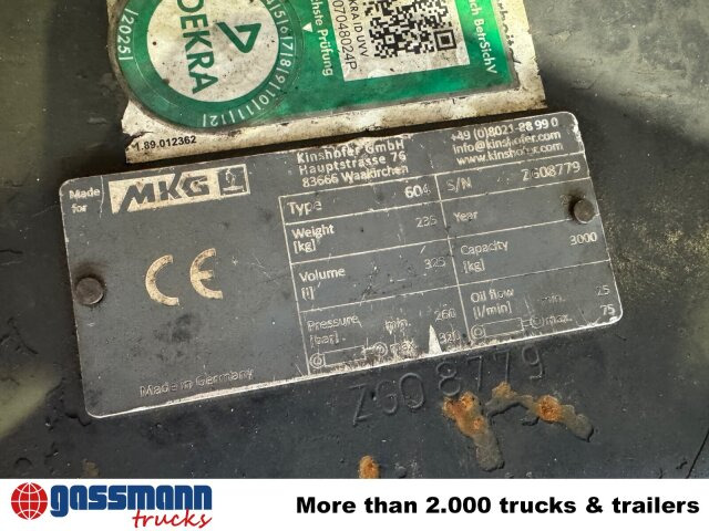 KM 604-325 - Benne preneuse: photos 5 KM 604-325 - Benne preneuse: photos 5