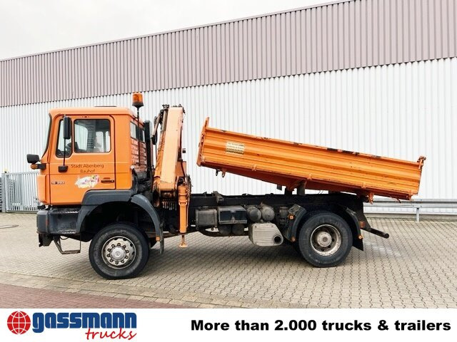 MAN 19.293 4x4 BL mit Kran Meiller MK77RS2 - Camion benne, Camion grue: photos 2 MAN 19.293 4x4 BL mit Kran Meiller MK77RS2 - Camion benne, Camion grue: photos 2
