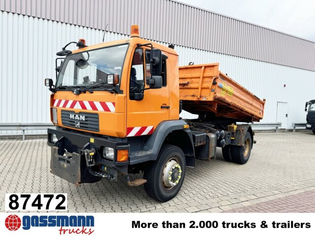 MAN LE 18.280 4X4 BB, Winterdienstausstattung, - Camion benne, Camion grue: photos 1 MAN LE 18.280 4X4 BB, Winterdienstausstattung, - Camion benne, Camion grue: photos 1