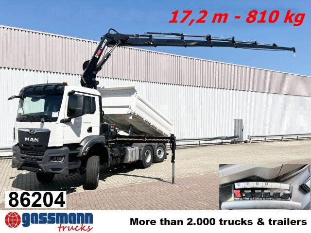 MAN TGS 28.430 6x4-4 BL CH, Lenk-/Liftachse, Kran - Camion benne, Camion grue: photos 1 MAN TGS 28.430 6x4-4 BL CH, Lenk-/Liftachse, Kran - Camion benne, Camion grue: photos 1