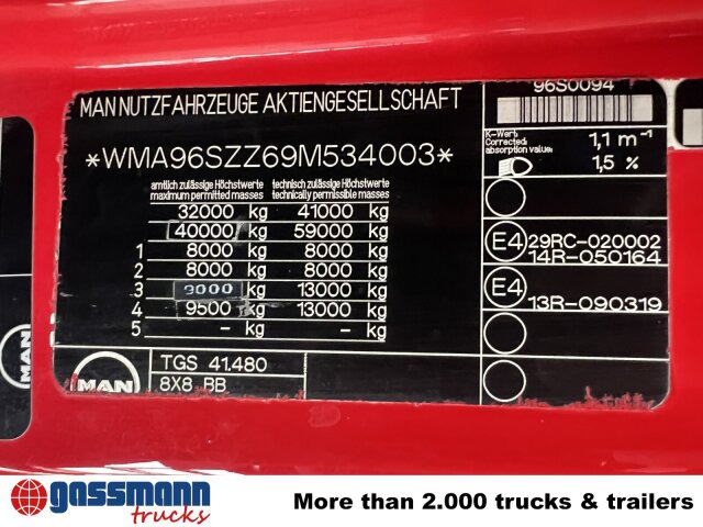MAN TGS 41.480 8X8 BB, Motorabtrieb - Camion ampliroll: photos 5 MAN TGS 41.480 8X8 BB, Motorabtrieb - Camion ampliroll: photos 5