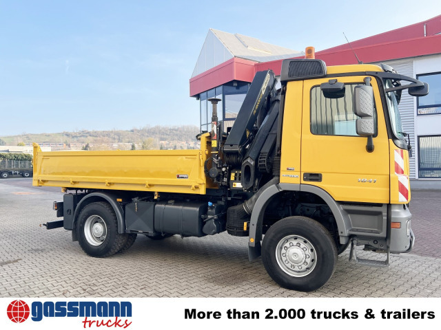 Camion benne, Camion grue Mercedes-Benz Actros 1841 AK 4x4, EEV, Kran Palfinger: photos 10