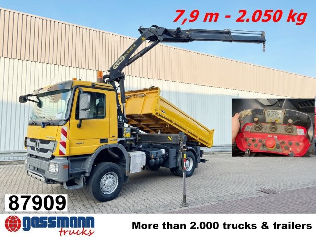 Mercedes-Benz Actros 1841 AK 4x4, EEV, Kran Palfinger - Camion benne, Camion grue: photos 1 Mercedes-Benz Actros 1841 AK 4x4, EEV, Kran Palfinger - Camion benne, Camion grue: photos 1