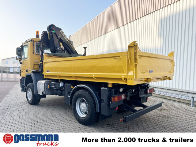 Camion benne, Camion grue Mercedes-Benz Actros 1841 AK 4x4, EEV, Kran Palfinger: photos 13