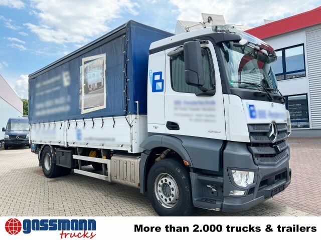 Camion plateau Mercedes-Benz Antos 1840 L 4x2, Aufnahme für Mitnahmestapler: photos 10