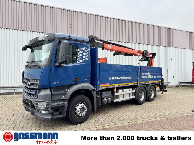 Camion plateau, Camion grue Mercedes-Benz Arocs 2642 6x4 mit Heckkran Atlas AK 186.3 V-2: photos 8