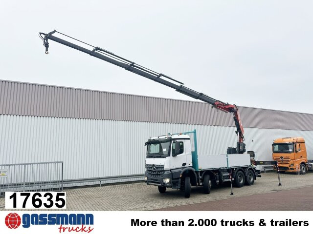 Mercedes-Benz Arocs 4151 K 8x4, Fassi Heckkran F 365 RA. 2.26 - Camion plateau, Camion grue: photos 1 Mercedes-Benz Arocs 4151 K 8x4, Fassi Heckkran F 365 RA. 2.26 - Camion plateau, Camion grue: photos 1