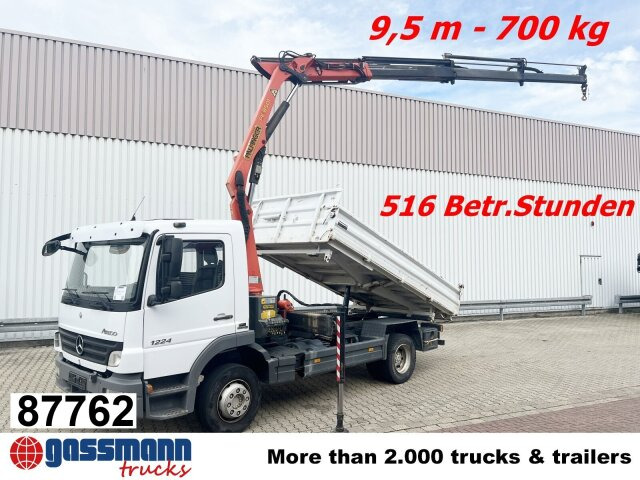 Mercedes-Benz Atego 1224 KK 4x2, 2x AHK, Kran Palfinger PK8501 - Camion benne, Camion grue: photos 1 Mercedes-Benz Atego 1224 KK 4x2, 2x AHK, Kran Palfinger PK8501 - Camion benne, Camion grue: photos 1