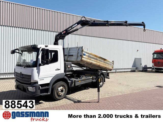Mercedes-Benz Atego 1623 4x2 mit Kran Hiab X-HiDuo 108B-2, - Camion benne, Camion grue: photos 1 Mercedes-Benz Atego 1623 4x2 mit Kran Hiab X-HiDuo 108B-2, - Camion benne, Camion grue: photos 1