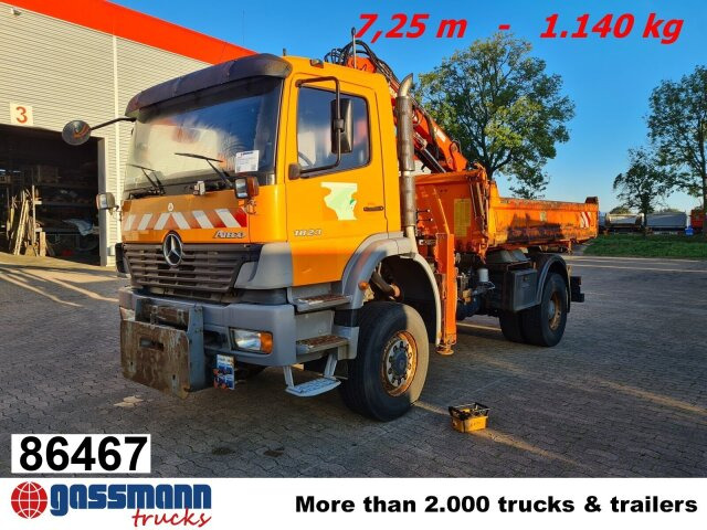 Mercedes-Benz Atego 1823 AK 4x4 mit Kran Atlas 85.2, Funk, - Camion benne, Camion grue: photos 1 Mercedes-Benz Atego 1823 AK 4x4 mit Kran Atlas 85.2, Funk, - Camion benne, Camion grue: photos 1