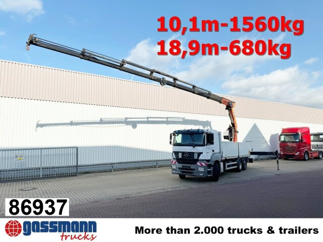 Mercedes-Benz Axor 2536/43 L 6x2 mit Heckkran Palfinger PK - Camion plateau, Camion grue: photos 1 Mercedes-Benz Axor 2536/43 L 6x2 mit Heckkran Palfinger PK - Camion plateau, Camion grue: photos 1