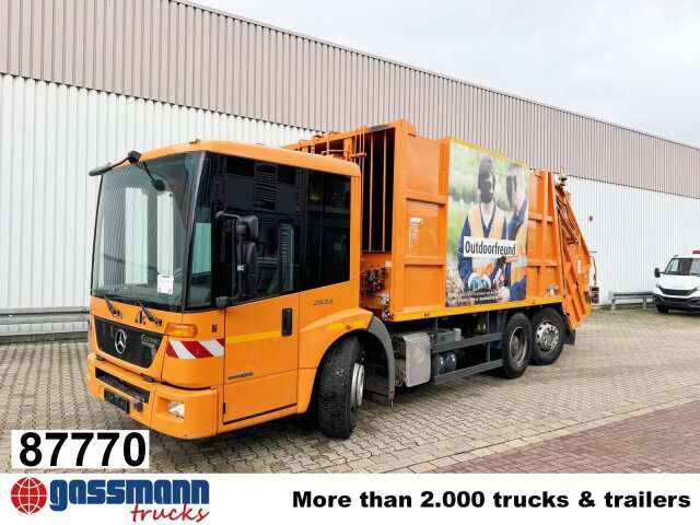 Mercedes-Benz Econic 2633 LL 6x2/4 NLA, EEV, Lenkachse, Haller - Benne à ordures ménagères: photos 1 Mercedes-Benz Econic 2633 LL 6x2/4 NLA, EEV, Lenkachse, Haller - Benne à ordures ménagères: photos 1